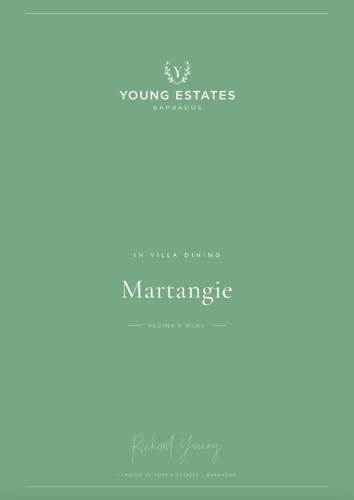 Martangie Menu